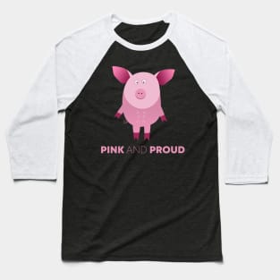 Pink Pig Baseball T-Shirt